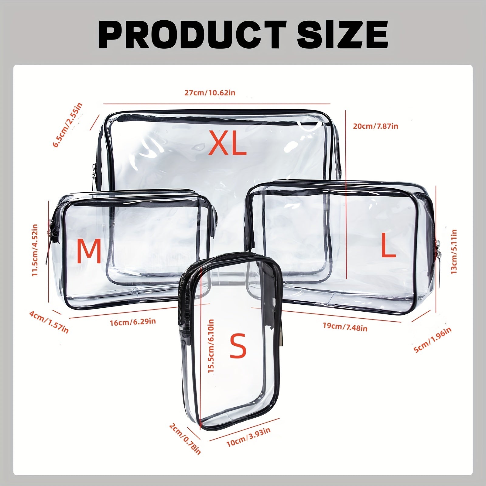 Transparent Square Hanging Bag Waterproof Organizer For Beach Bag