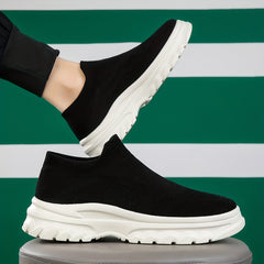 Men's Casual Slip On Woven Sneakers Breathable Non Slip Sneakers