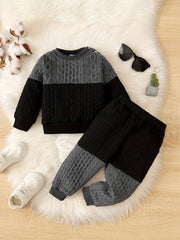 Baby Boys Block Pullover Sweater & Sweatpants Set