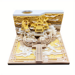 Dragon Traditional Retro Houses Sticky Note Carving Crafts Decoration