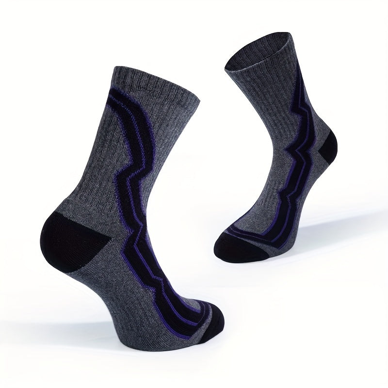 Wear Resistant Socks Moisture Wicking Crew Socks For Running Sports