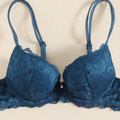 Lace Mesh Everyday Bra Double Strap Push Up Intimates