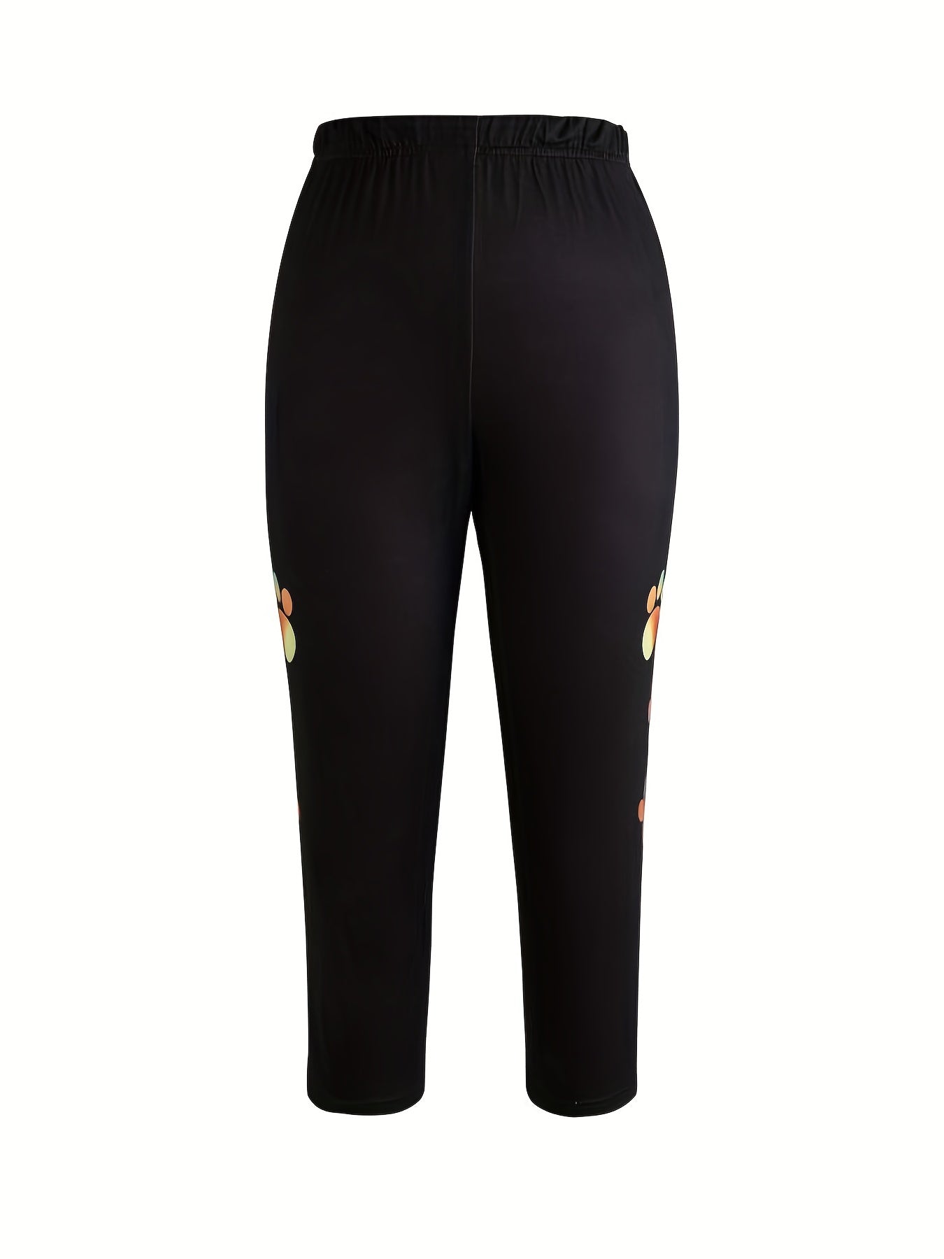 Dog Paw Print Skinny Capris Leggings Women's Clothing