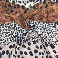 Leopard Block Scarf Women Warm Neckerchief Stylish Vintage Chiffon