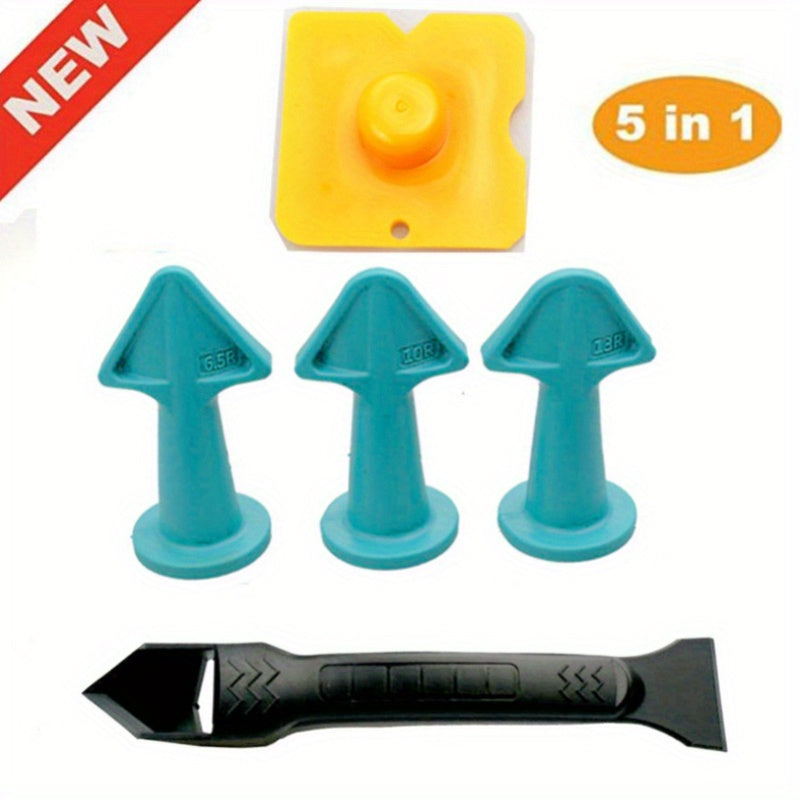 5pcs Silicone Caulking Finishing Tool Set for Tile Brick Floor Joints