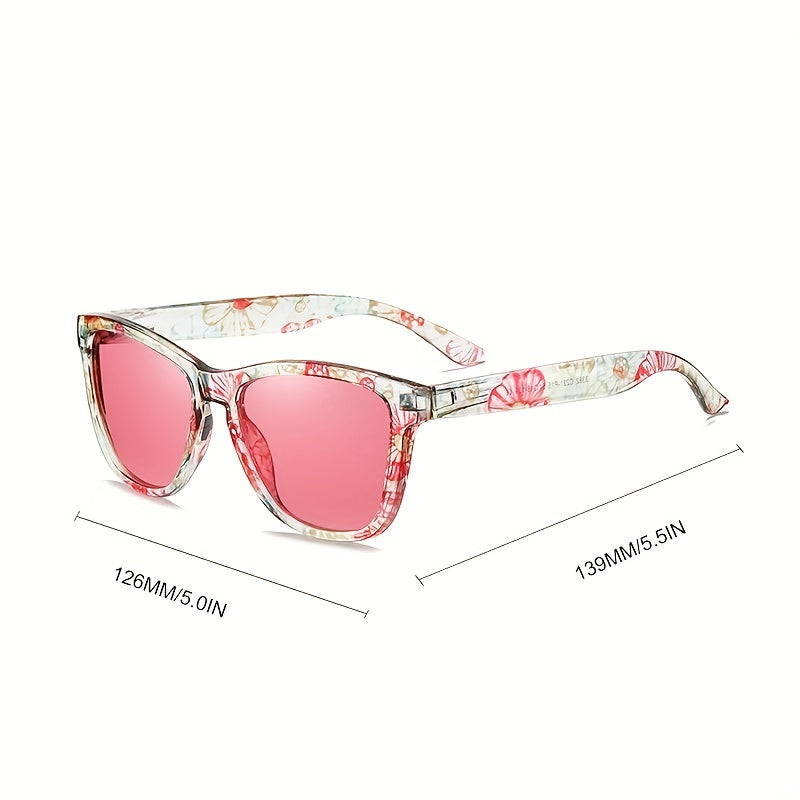Men's Polarized Floral Cat Plaid Sunglasses UV400 Protection