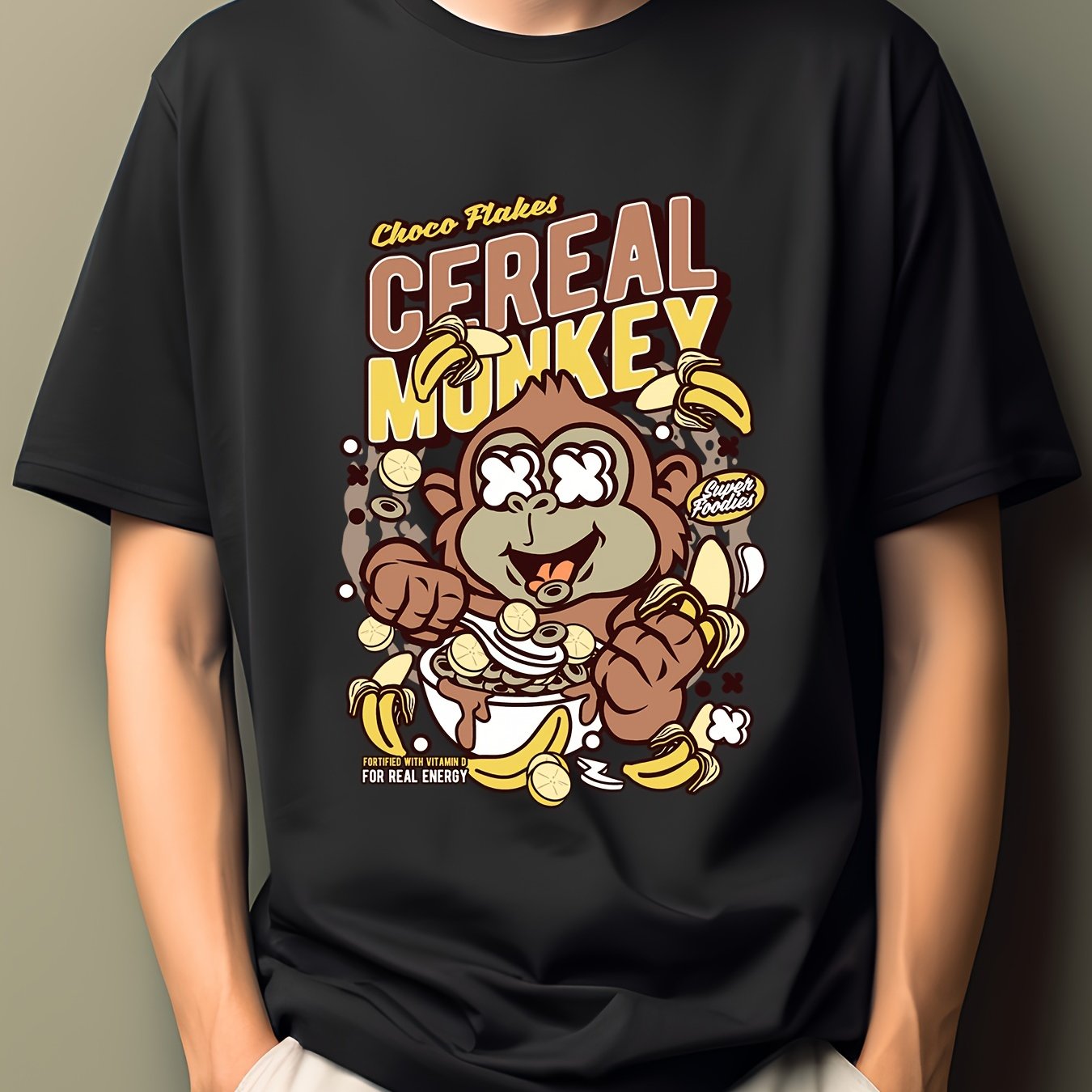 Men's Hip Pop Cartoon Print Tee - Moisture Wicking T-shirt