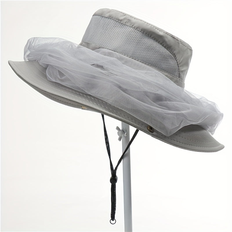 Summer Outdoor Mesh Mosquito-proof Hat Sunscreen Quick Drying Fisherman Hat