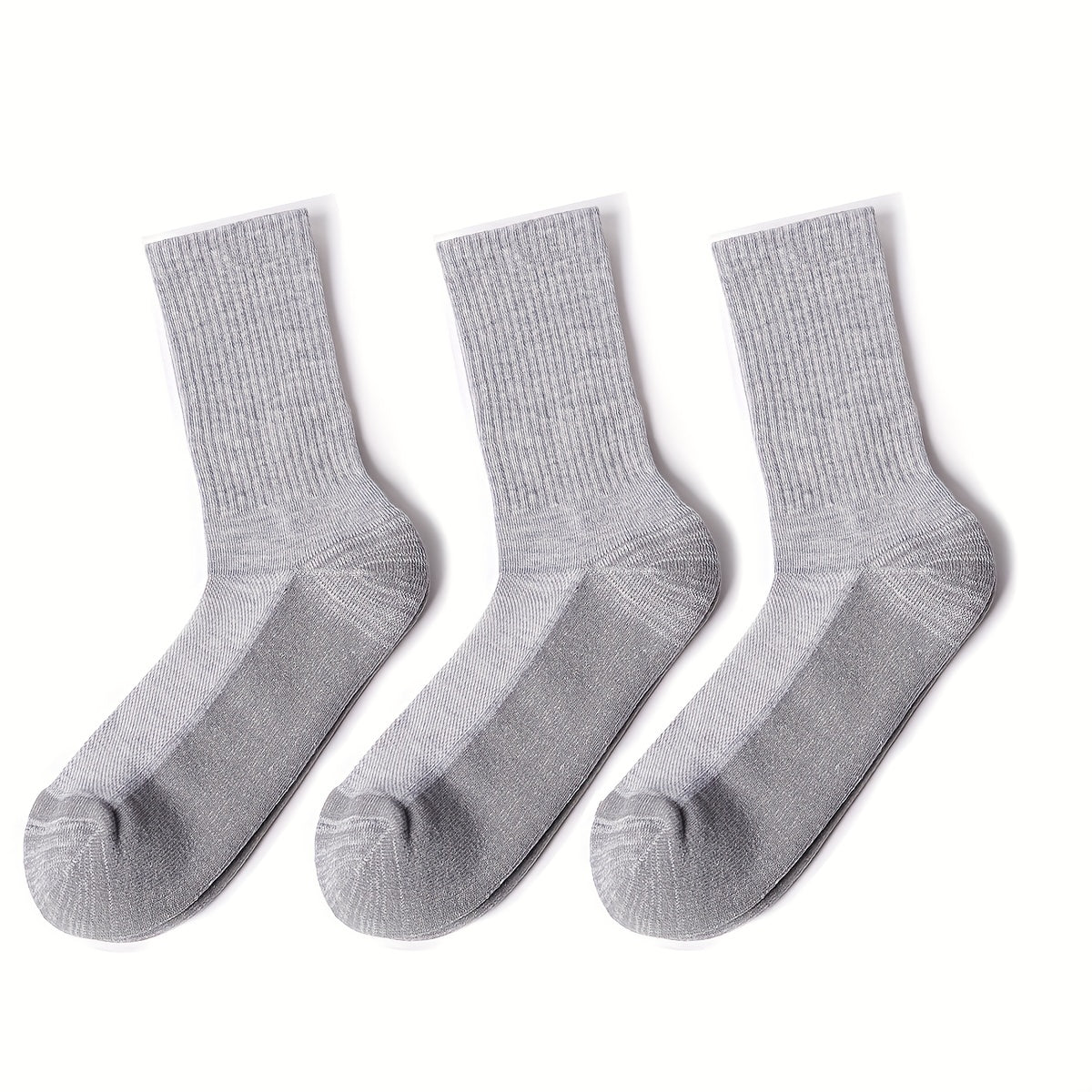 6 Pairs Mid-Calf Socks for Outdoor Activities - Shock Absorbing and Breathable