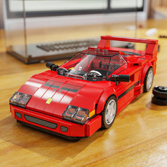 322pcs Red Sports Car Model Building Kit ABS Manual Dustproof Display Box Age 6