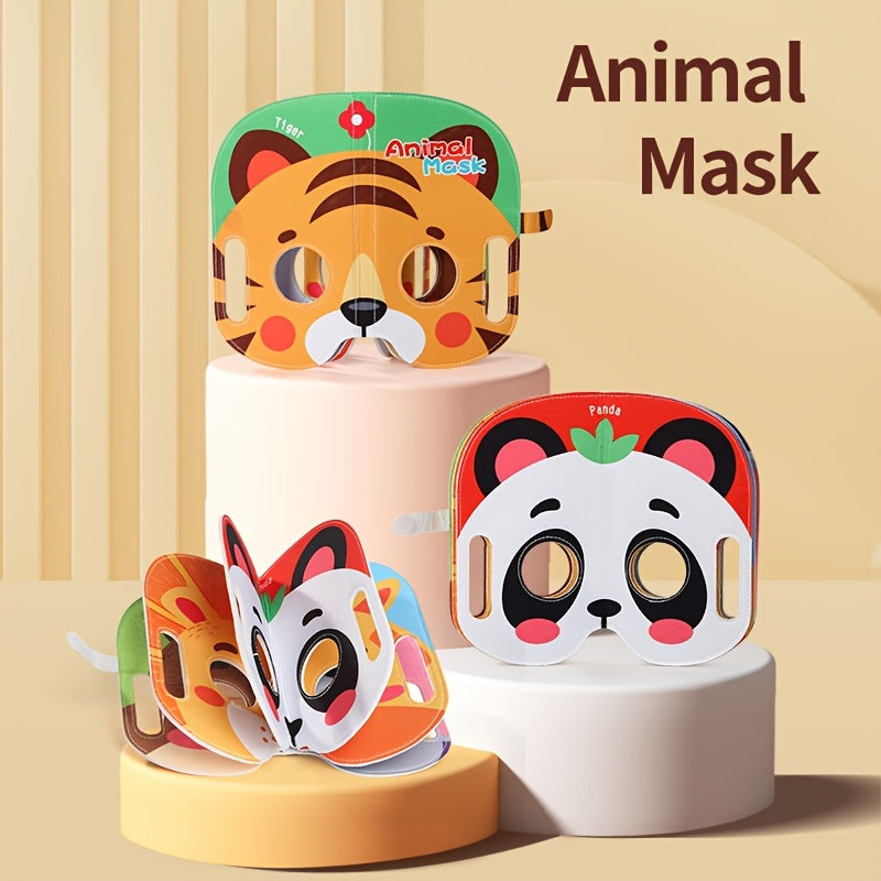 Animal Masks Picture Book Soft Fabric Educational Toy