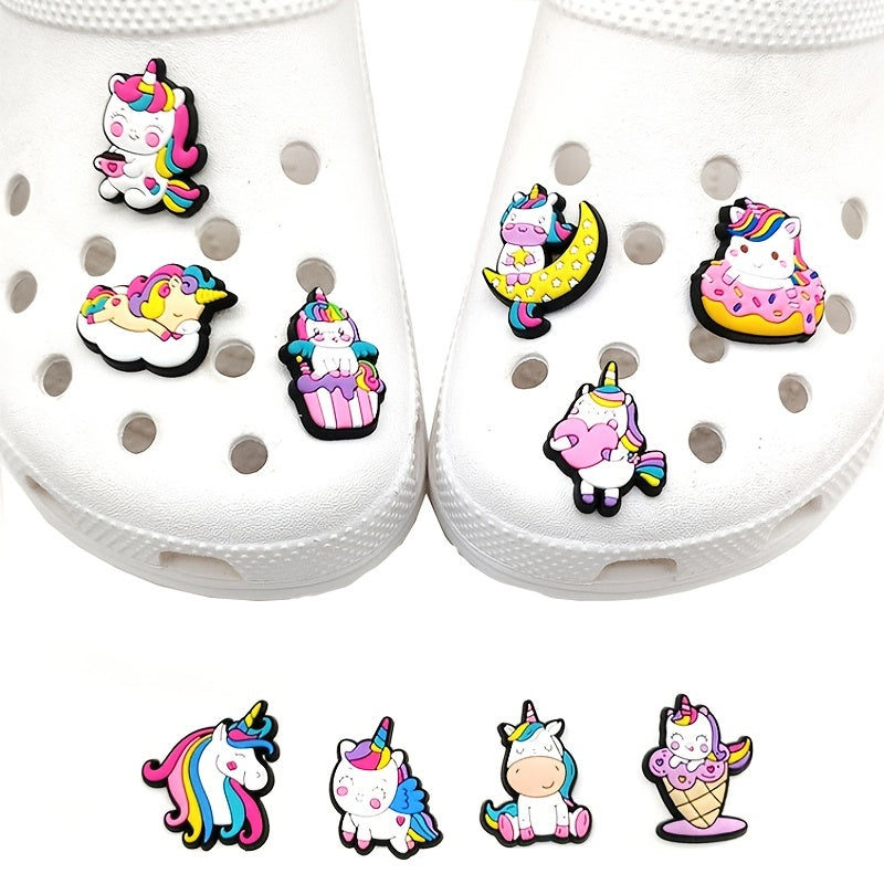 10pcs Unicorn Shoes Decoration for Girls Kids