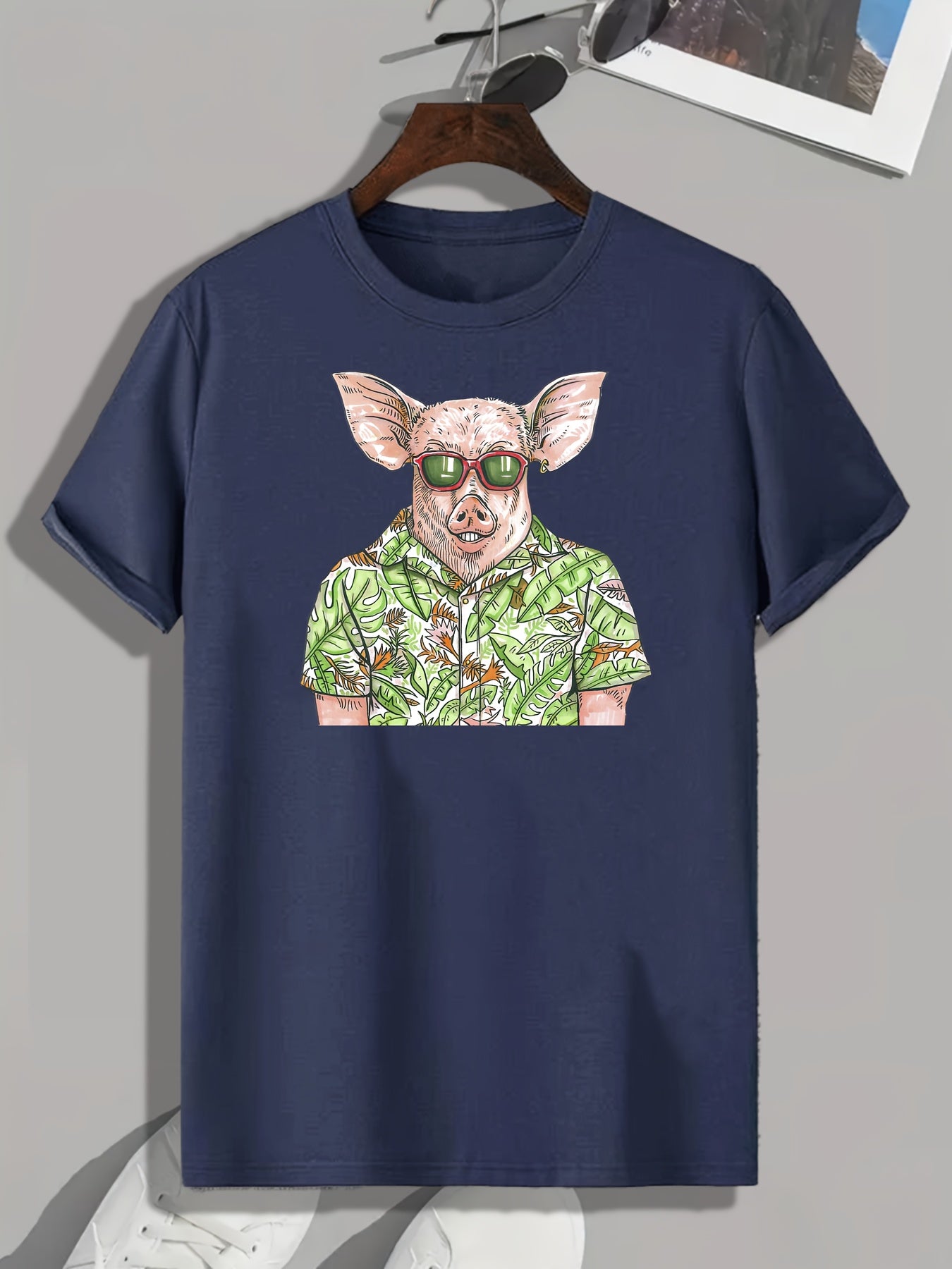 Pig Print Men's Graphic T-Shirt for Summer