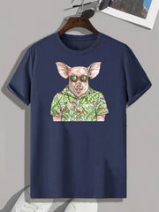 Pig Print Men's Graphic T-Shirt for Summer