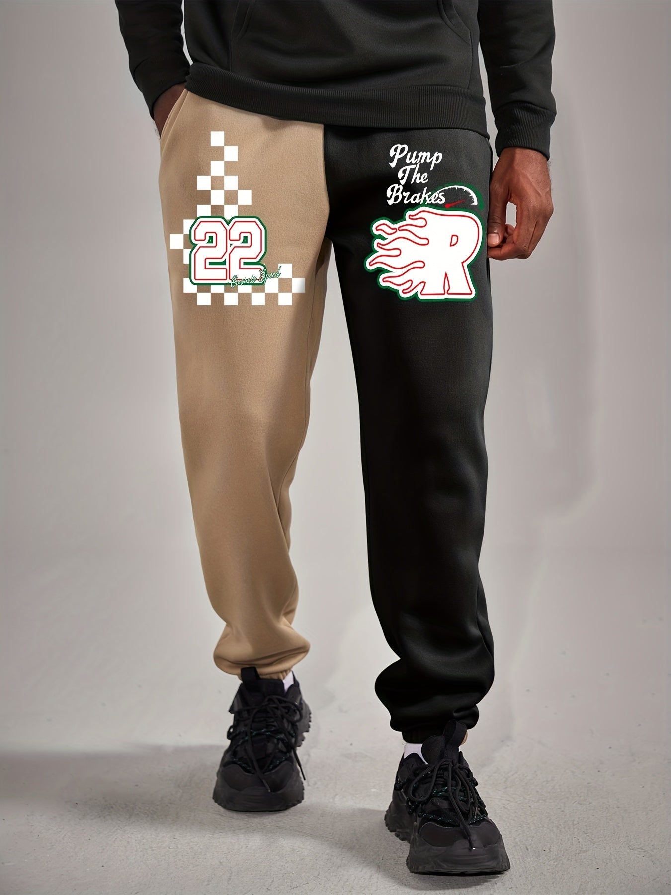 Coconut Tree Print Men's Drawstring Sweatpants Loose Jogger Pants