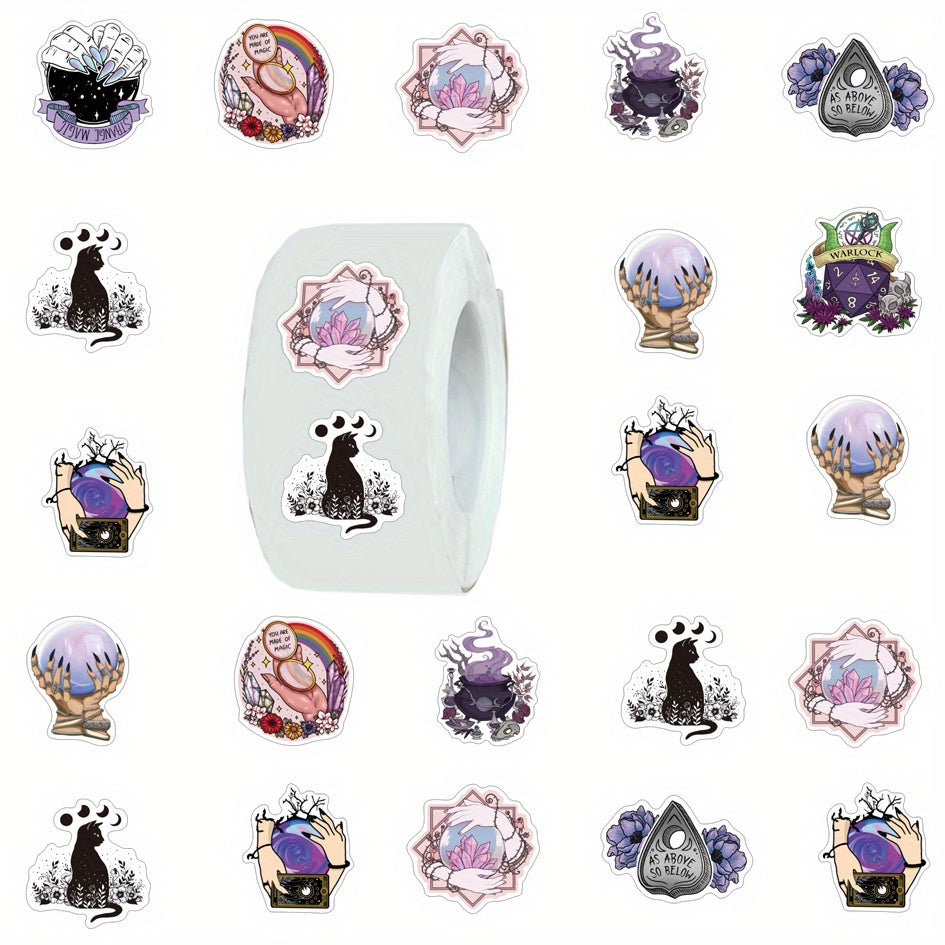 500pcs Magic Witch Cartoon Stickers DIY Creative Tape