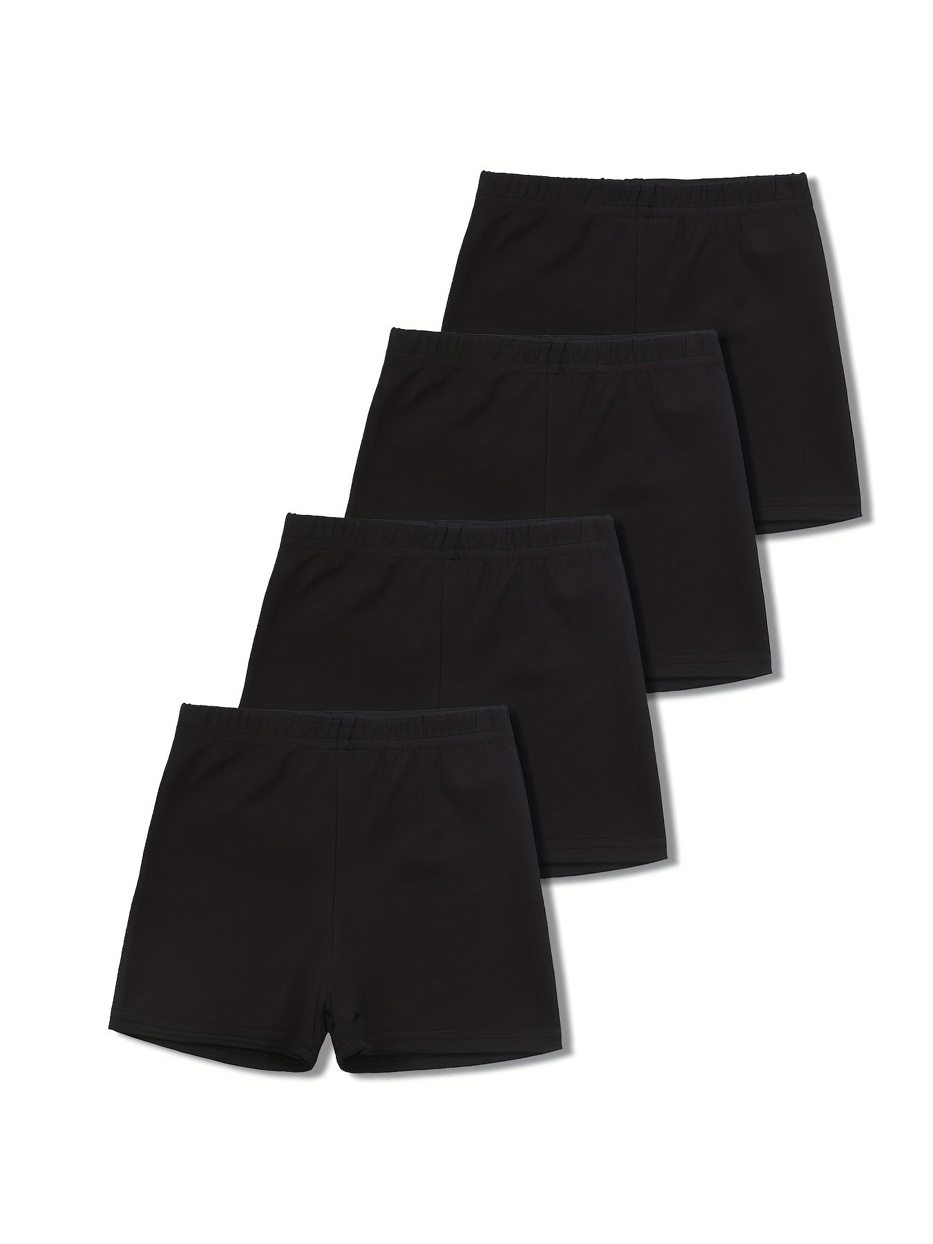 4pcs Girls Elastic Comfy Shorts Children Summer Safety Pants