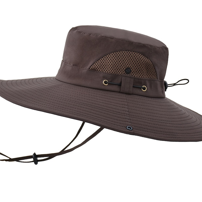Men's Big Brim Sun Hat for Outdoor Mountaineering and Cycling