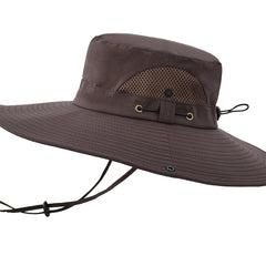 Men's Big Brim Sun Hat for Outdoor Mountaineering and Cycling