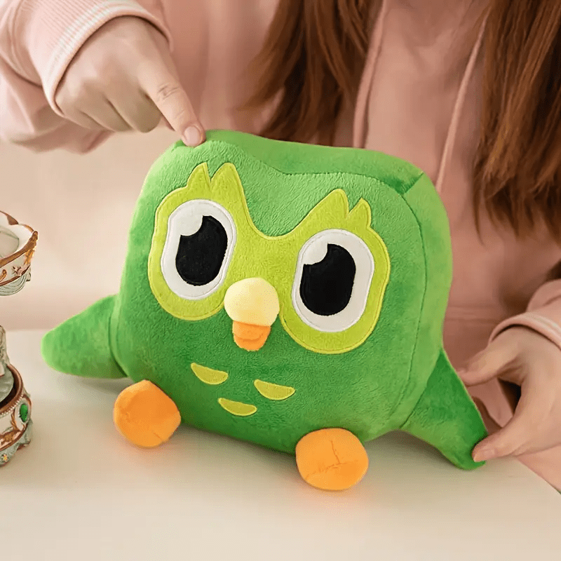 Green Owl Plush Toy Adorable Bird Plush Animal