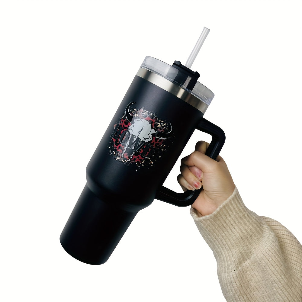 40oz Stainless Steel Water Bottle Insulated Tumbler Cup Portable Handle