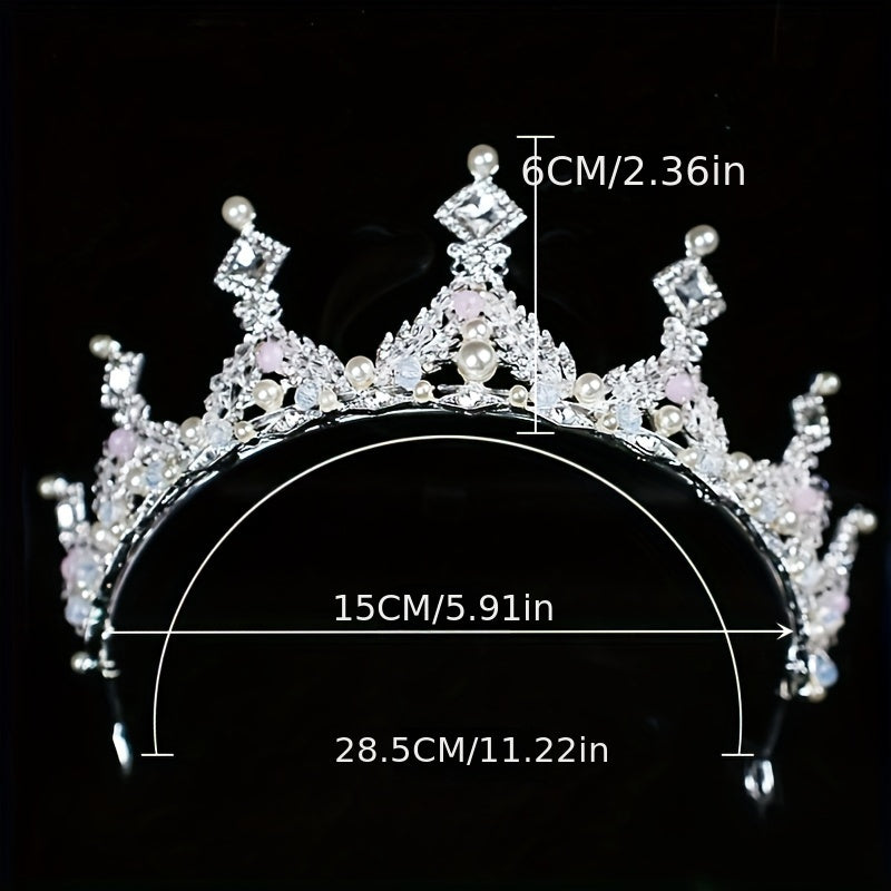 Rhinestone Crown Headband Hair Accessories for Party Girls