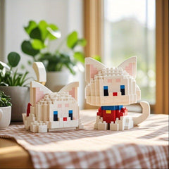 Mini Cat Collection DIY Block Animal Series for Desk Decor & Holiday Gifts