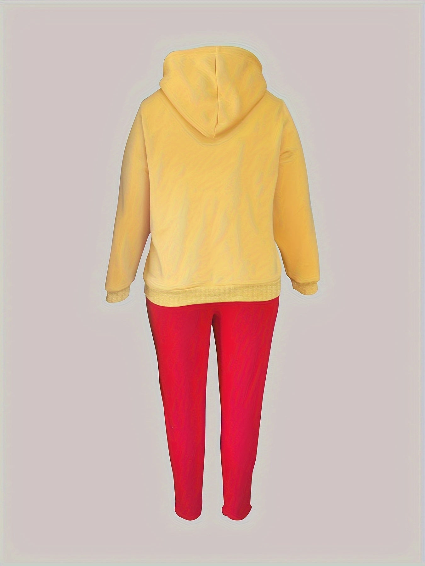Women's Plus Size Cartoon Figure Print Hoodie & Pants Set
