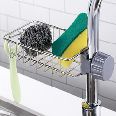 Stainless Steel Faucet Rack Kitchen Sink Storage Drain Artifact