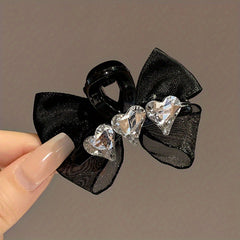 Mesh Rhinestone Hair Clip Claw Clips Headwear Girls Kids Hair Accessories
