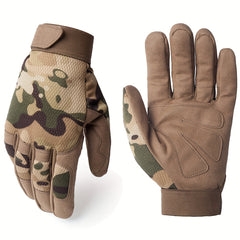 Men's Camo Touch Screen Motorcycle Gloves Flexible Breathable