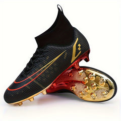Boy's High Top AG Football Cleat Non Slip Outdoor Soccer Shoes