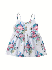 Baby Girls Floral Cami Dress Birthday Party Princess Dresses