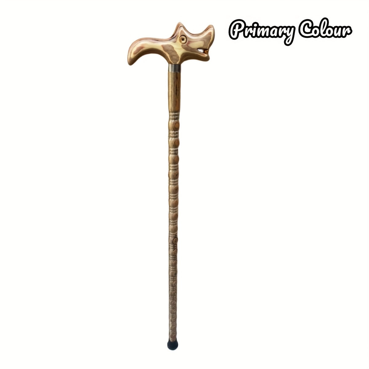 Dragon Wooden Handle Cane Lightweight Crutch Anti-slip Hiking Cane