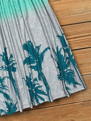 Casual Tube Dress Women's Plus Tree Print Shirred Strapless Dress