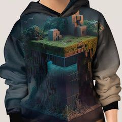 World Print Kid's Hoodie Unisex Pullover Casual Hooded Long Sleeve Top