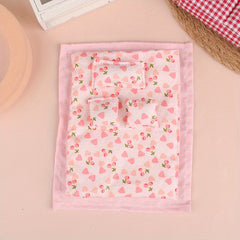 5pcs Dollhouse Bedding Set Quilt Sheets Pillow Covers & Pillows DIY Decor
