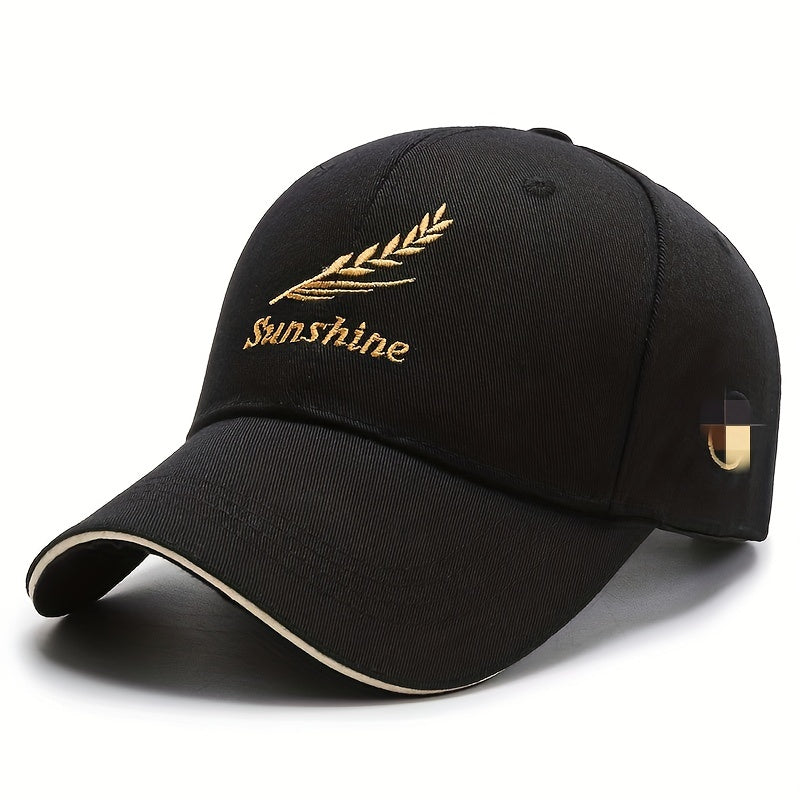 Wheat Ear Embroidery Baseball Cap Outdoor Leisure Sports Sun Cap