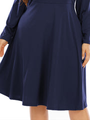 Off Shoulder Midi Dress Women's Plus Stretchy Dress