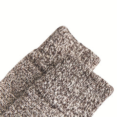 5 Pairs Men's Thick Wide Crew Socks for Spring Autumn