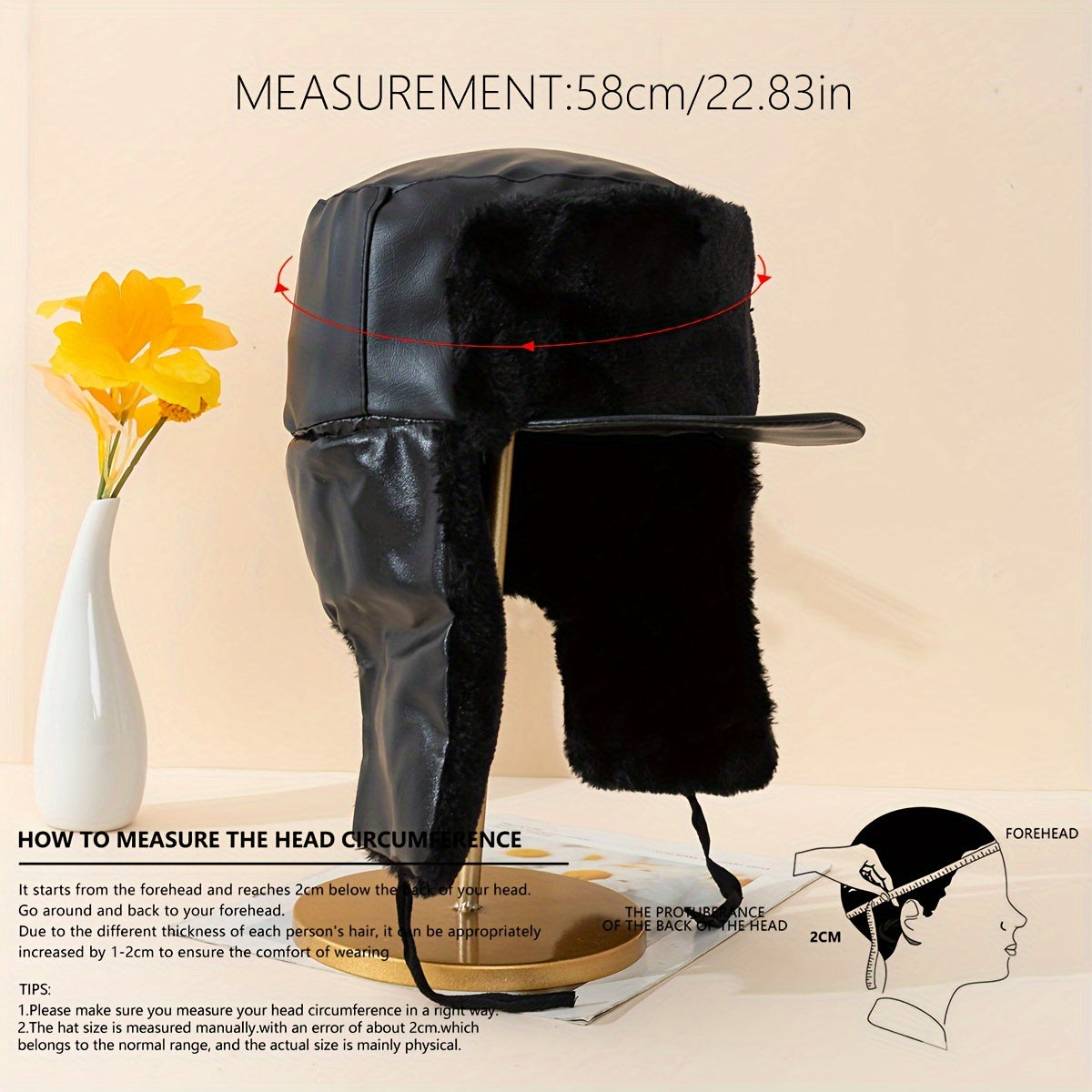 Winter Outdoor Velvet Ear Protection Warm Trapper Hat for Men and Women