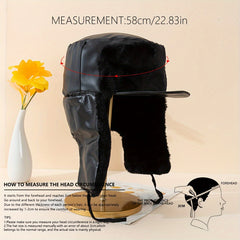 Winter Outdoor Velvet Ear Protection Warm Trapper Hat for Men and Women
