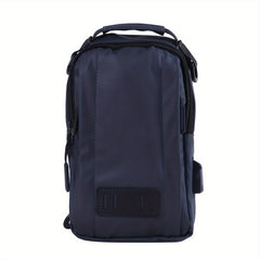 Men's Multifunctional Chest Bag USB Charging Waterproof Travel Shoulder Bag