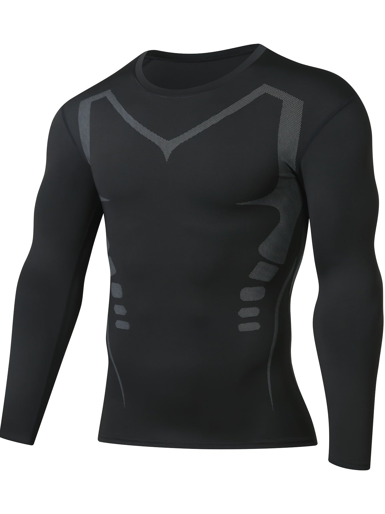 Men's Workout Shirt Active High Stretch Compression Base Layer