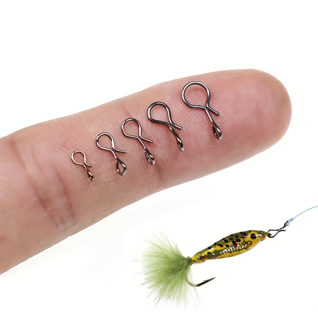 100pcs Stainless Steel Quick Change Snap for Fly Fishing Hooks and Lures