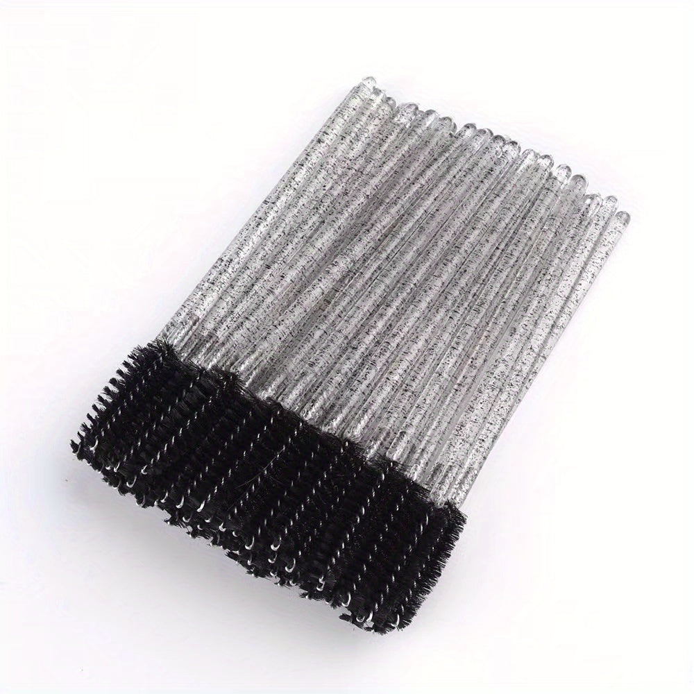 50pcs Crystal Eyelash Brushes for Extensions and Makeup
