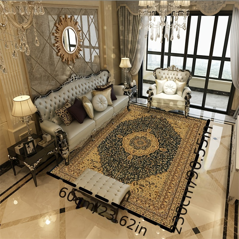 Soft Vintage Living Room Area Rug Traditional Bedroom Rug Anti Slip Classic Flor