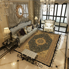 Soft Vintage Living Room Area Rug Traditional Bedroom Rug Anti Slip Classic Flor