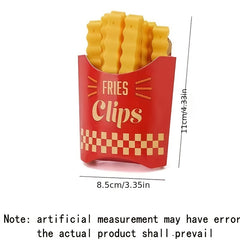 12pcs Fries Shaped Magnetic Snack Clips Box
