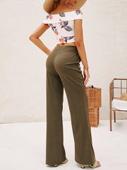 Floral Off Shoulder Top & Solid Pants Set